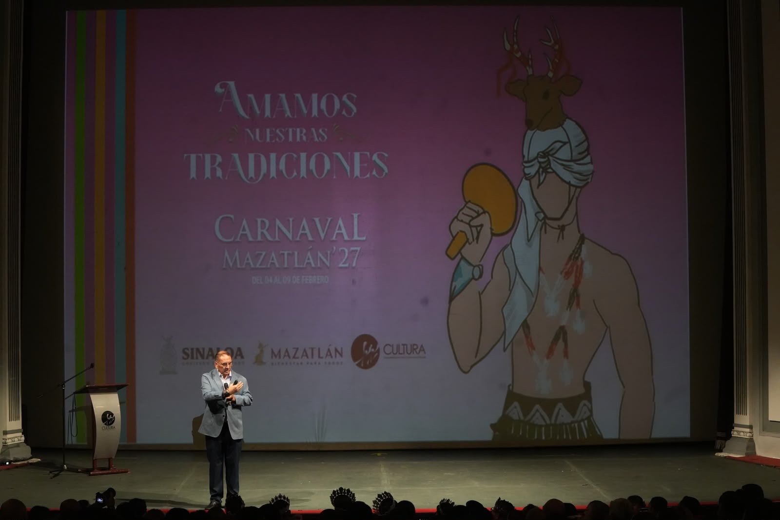 Director del Intituto de Cultura mazatlan; Oscar García, Presenta el Carnaval Mazatlan 2027.
